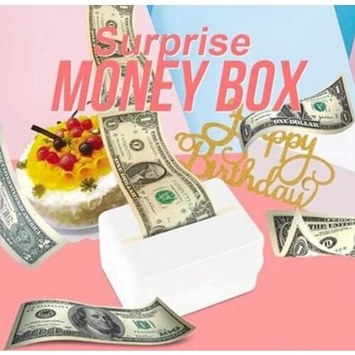 Cake ATM Money Box Pulling Safe Decorations Surprise Gift for Birthday Party B1
