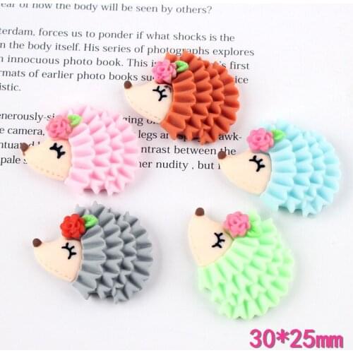 Hedgehog DIY resin childrens hair accessories head accessories refrigerator magnet DIY storage box handmade materials