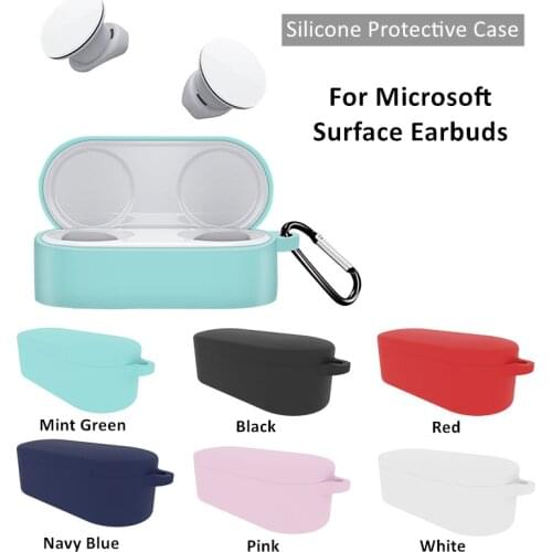 Soft Silicone For Microsoft Surface Earbuds Earphone Case Wireless Headset Skin Shell Protective Cover Sleeve Shell Charging Box