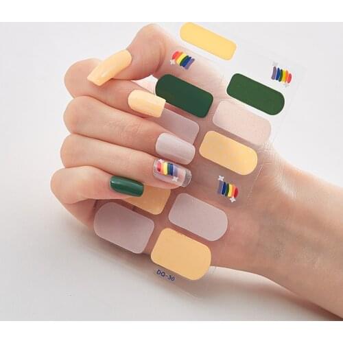 Nails Art Decoration Full Cover Nail Stickers Nail Art Stickers 2020 Glitter Series Powder Sequins Nail Decoration Adesivos