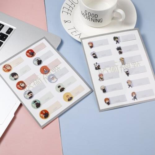 Jujutsu Kaisen Label stickers Japanese Anime Figure Itadori Yuji Gojo Satoru Home Jars Bottles Tags Blackboard Labels Decals New