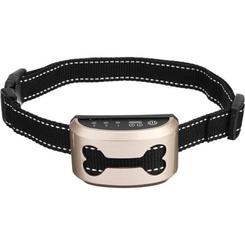 Pet Dog Anti Bark Collar Control Train Waterproof Training Collars Stop Barking Dog Ultrasonic Rechargeable No Barking Collars
