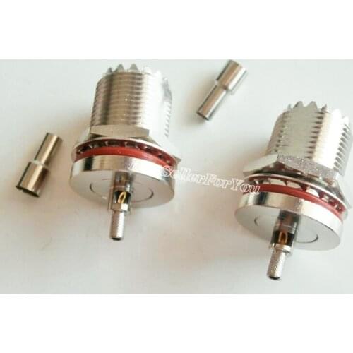 5X SO239 UHF female jack bulkhead window crimp RG174 RG316 LMR100 RF Connector