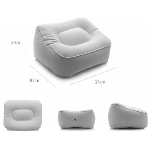 Useful Inflatable Portable Travel Footrest Pillow Plane Train Kids Bed Foot Rest Pad PVC For Travel Massage Car