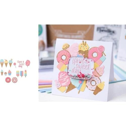 Ice cream Cutting Dies for DIY Scrapbooking/photo album Decorative Embossing DIY Paper Cards and die