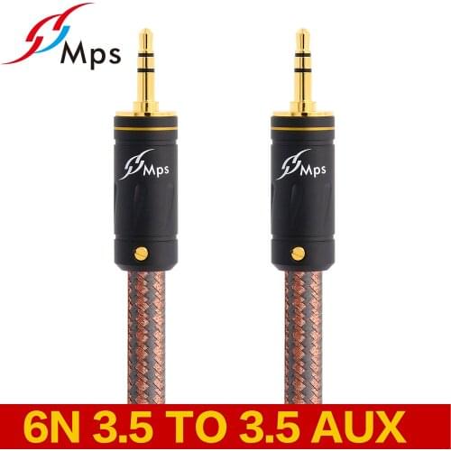 PAPRI MPS QR-AUX 6N 99.99997% OCC 3.5mm AUX Cable Male To Male Connector DIY Upgraded Audio Line Headphone Mobile Phone Cables