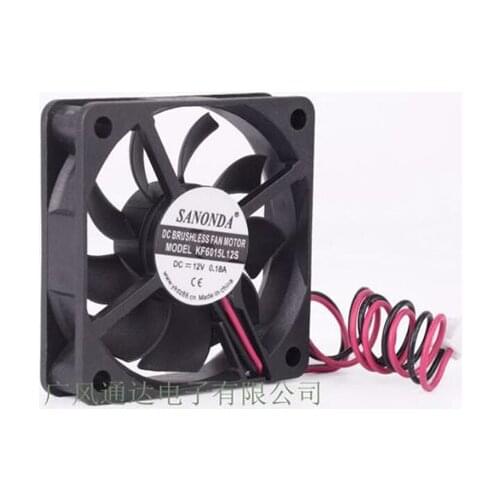 SANONDA KF6015L12S DC 12V 0.18A 60x60x15mm 2-Wire Server Cooling Fan