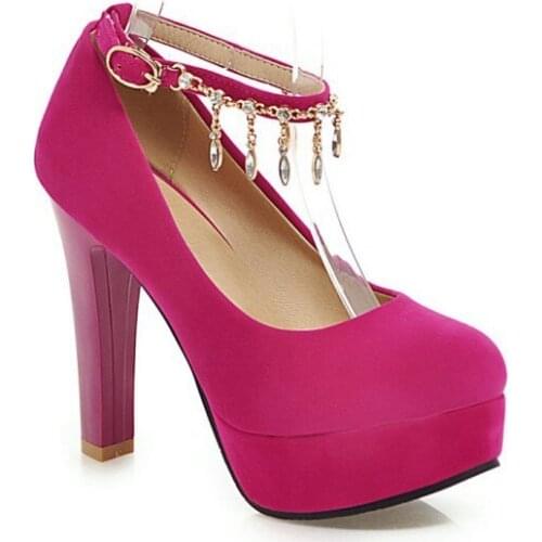 In the spring of 2018 the new grinding coarse 43 womens shoes with high heels waterproof Taiwan 40-18123