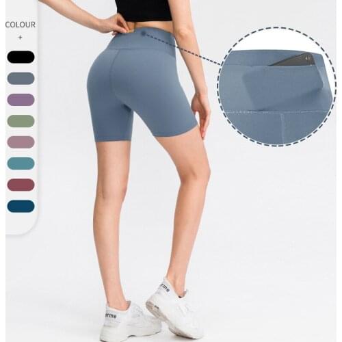 Fitness-Training Women Breathable High Waisted Hip Lift Tight Leggings Push Up Sporty Slim Workout Gym Biker Shorts 02417