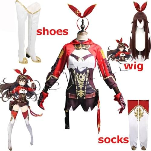 Anime Genshin Impact Amber Game Suit Lovely Dress Uniform Cosplay Costume Halloween Party Outfit For Women Girls