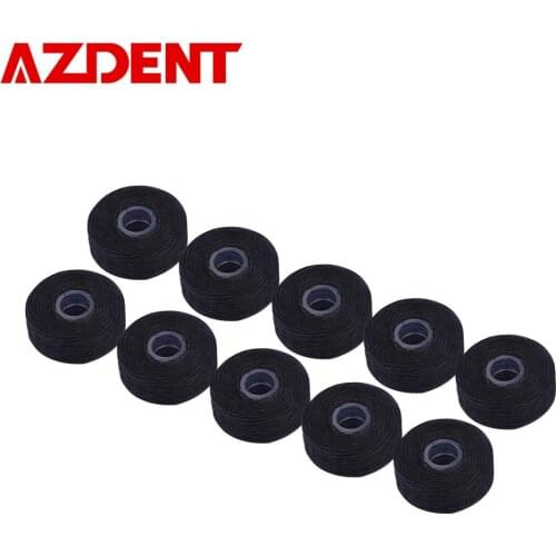 AZDENT New 10 Rolls Bamboo Charcoal Dental Flosser 50M Wax Mint Interdental Brush Nylon Built-in Spool Toothpicks Advanced 500M