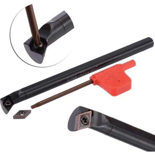 1pc S08K-SDUCR07 Boring Bar + DCMT0702 Carbide Insert with Wrench For Lathe Turning Tools