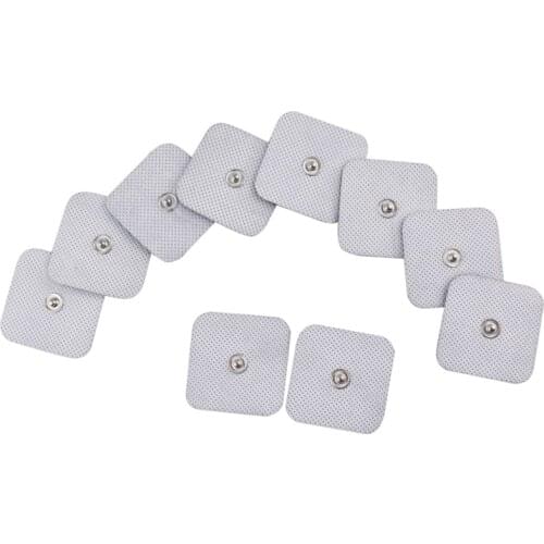 10pcs Non-Woven Fabric Electrode Pads For Tens Digital Acupuncture Therapy Machine Massager/Muscle Stimulator 4*4cm Reusable