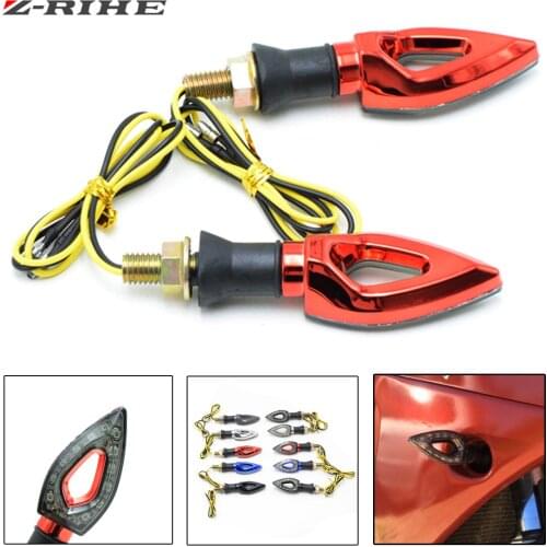 12 LED Turn Signal Motorcycle Light Amber Blade Lamp Indicator Blinker Universal Flashing Moto Bike Lights/lamps