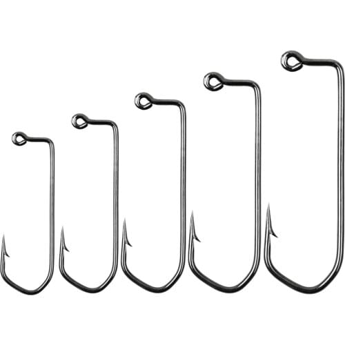 180Pcs High Carbon Steel Barbed Aberdeen Jig Fishing Hooks 7150 Fishhook For Saltwater Fishing Size 1/0 2/0 3/0 4/0 5/0