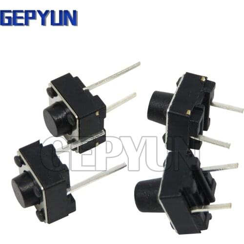 100PCS button Touch switch 6*6*5 keys button DIP 4pin 6*6*5mm Light touch switch DIP4 /OFF Touch 6x6x5 High quality Gepyun