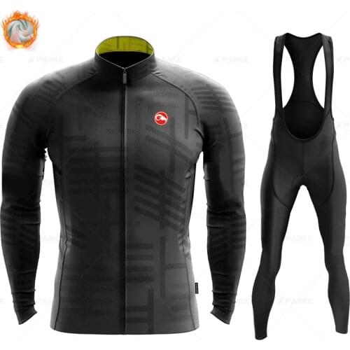 2020 Winter Fleece Pro Cycling Jersey Set Mountian Bicycle Clothes Wear Ropa Ciclismo Racing Bike Clothing Cycling Set