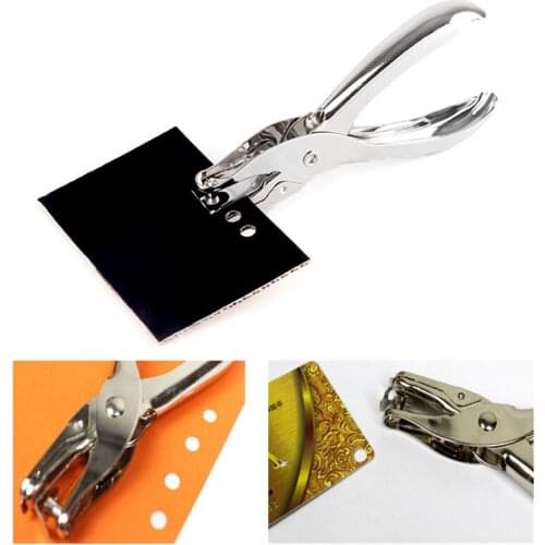 2021 New School Office Metal Single Hole Puncher Hand Paper Punch Single Hole Scrapbooking Punches Metal Cut Plier Hot Sale