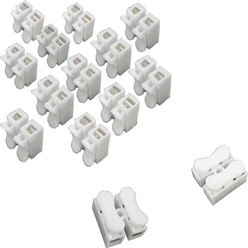 30pcs 2P CH2 LED quick connector, spring cable clamp terminal Light bar connection spring Cable clamp terminal connector