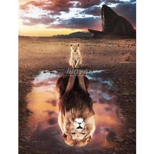Full diamond embroidery lion tiger 3d Diamond Painting animal Full drill Square diamond picture puzzle 5d ,2021New hot gift DF82