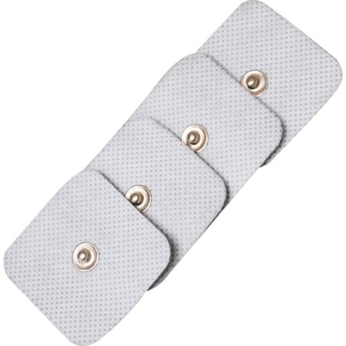 50 pairs/lot Self Adhesive Gel Electrode Pads 5x5cm Tens Electrode Patch Muscle Stimulator For Digital Therapy 3.5mm plug