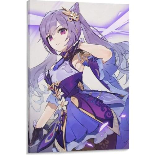 Diamond Painting Anime Posters Keqing Genshin Impact Cross Stitch Kit Diamond Embroidery Picture Of Rhinestones Room Decoration