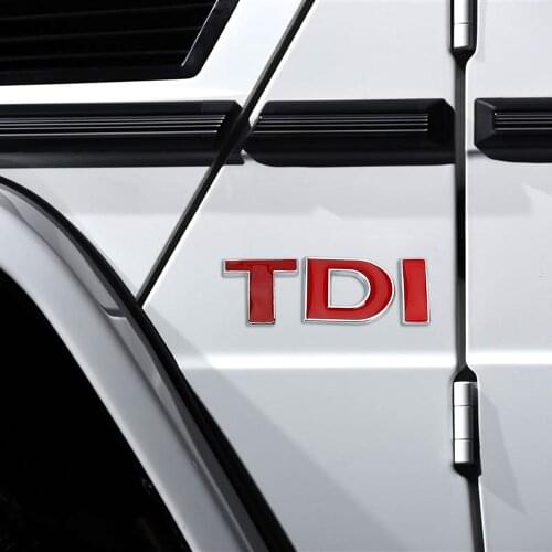 Car Sticker 3D Metal Decal TDI Logo for VW Golf JETTA PASSAT MK4 MK5 MK6 Turbo Direct Injection Emblem Badge
