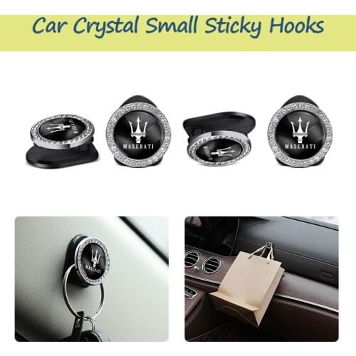 ABS Car Small Crystal Hook Trim Stickers Storage For Maserati MC20 MC12 GranCabrio Ghibli President Levante Grecale Mostro Coupe