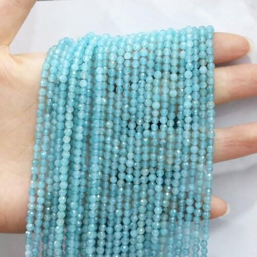 3mm Natural Semi-precious Stone Beads Small Faceted Loose Beads for Jewelry Making DIY Necklace Bracelet Wholesale