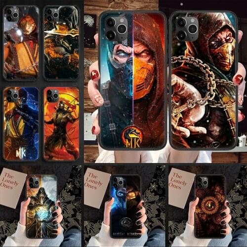 Mortal Kombat Phone Case Cover Hull For iphone 5 5s se 2 6 6s 7 8 12 mini plus X XS XR 11 PRO MAX black 3D funda pretty prime