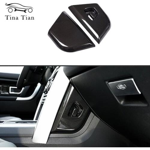 ABS Carbon Fiber color Side Central Control Panel Sticker Cover Fit For Land Rover Discovery Sport 2015-2019 Car Styling