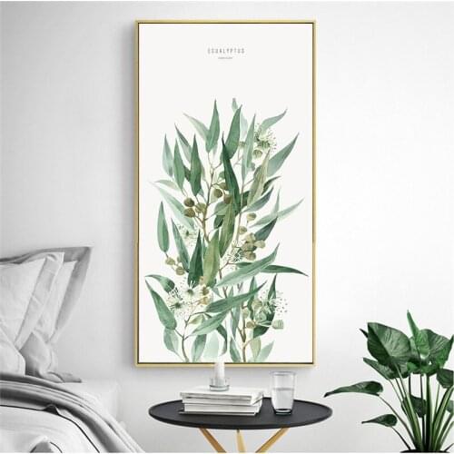 Flower Bamboo Feather Dandelion Wall Art Canvas Painting Nordic Posters And Prints Wall Pictures For Living Room Decor