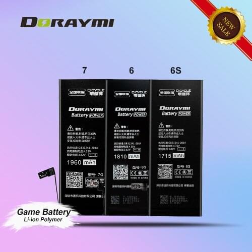 DORAYMI High Capacity Battery for iPhone 6 Mobile Phone Batteries for iPhone 6 6s 7 Plus Lithium Polymer Bateria Replacment