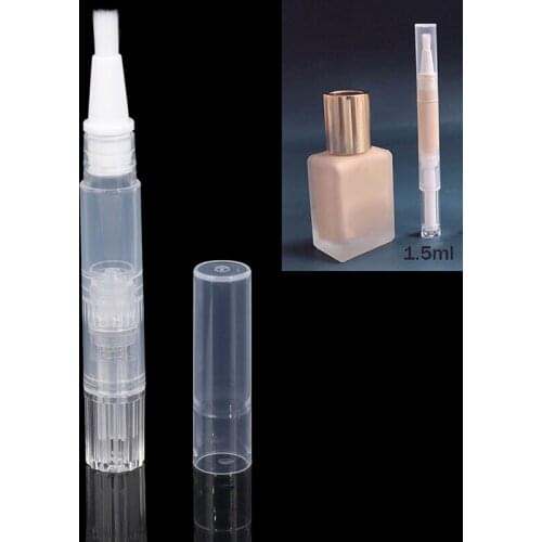1.5ml Travel Empty Twist Pen With Brush Cosmetic Container Nail Oil Lip Balm Tub 1 Pcs