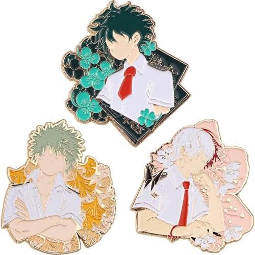 DZ1484 Anime My Hero Academia Cosplay Badge Cartoon No Hero Academia Brooch Pins Collection Bags Badges For Backpacks Gifts