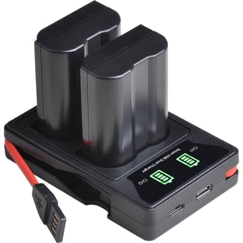 EN-EL15 EN-EL15C EN-EL15A EN EL15 Battery with Charger for Nikon D500, D600, D610, D750, D800, D810, D810A, D850, V1, Z6, Z7