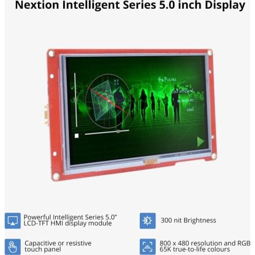 Nextion Intelligent P Seires: NX8048P050-011R/NX8048P050-011C 5.0“Resistive/CapacitiveTouchscreen HMI TFT LCD Display Module