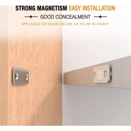 1/10pcs Magnetic Door Stops Stainless Steel Door Stopper Hidden Door Holders Catch Floor Nail-free Doorstop Furniture Hardware