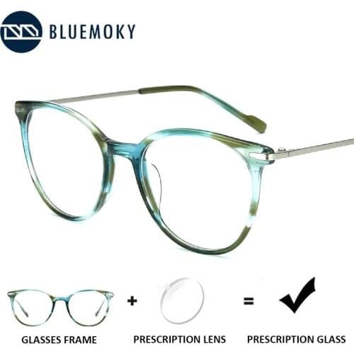 BLUEMOKY Acetate Prescription Glasses Frame Men Myopia Hyperopia Optical Progressive Eyewear Blue Light Photochromic Eyeglasses