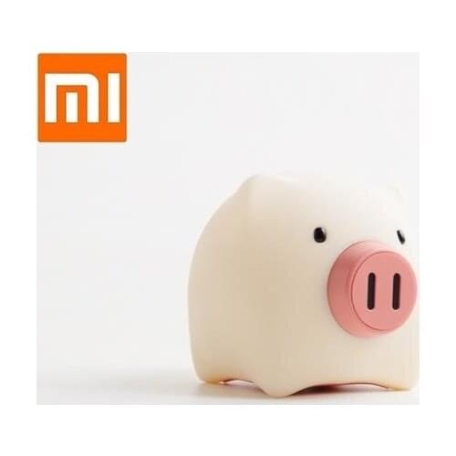 For Xiaomi Cute Soft Silicone Pig LED Night Lights USB Rechargeable Timing Off Color Adjustable Dimmable desk Lamps Holiday Gift