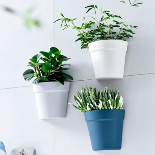 Wall Hanging Plant Pot Indoor Semi-circular Plant Potted Wall Mounted Flower Planter Pots Holder Indoor Plant Garden Accessories