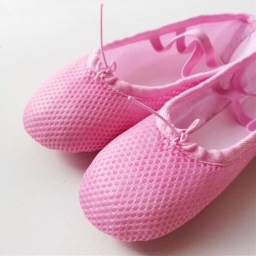 New Mesh Breathable Ballet Shoes 7 Color Light Soft Sole Ballet Dancing Shoes For Girls Kids Children wholesale B37