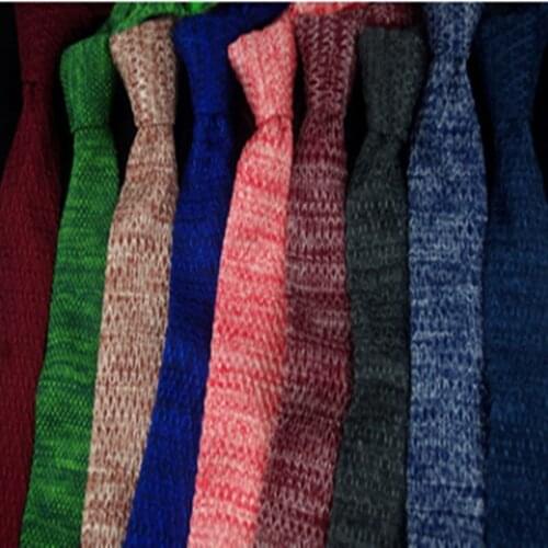 Newest Fashionable Men Ties Knitted Polyester Casual Noeud Papillon homme Handsome Solid Ties For Men