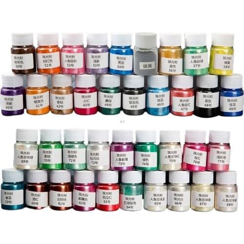 1 Set Cosmetic Grade Pearlescent Mica Powder Epoxy Resin Dye Pearl Pigment DIY Jewelry Crafts Making Accessory