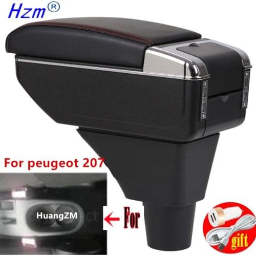 For peugeot 207 armrest box For peugeot 207 central storage box Retrofit parts Car Armrest Accessories Easy to install