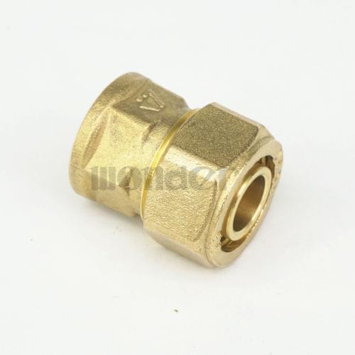 16x20mm IDxOD x 1/2" BSP Female PEX-AL-PEX Tube Straight Brass Compression Pipe Fitting Connector For Floor Heating