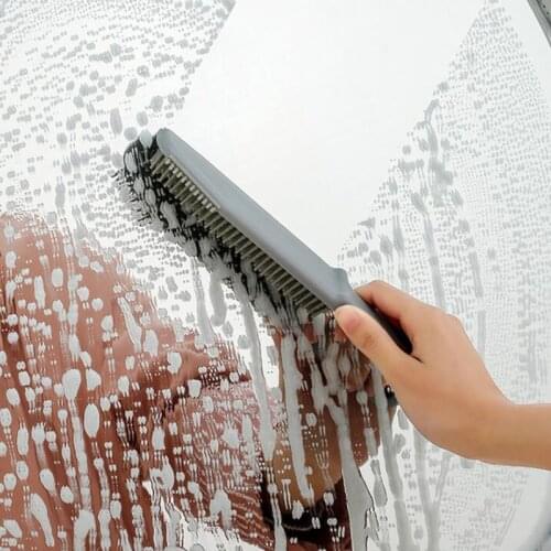 Kitchen Countertop Floor Window Silicone Multifunctional Cleaning Brush Crevice Brush Scraper Brush Three-In-One Cleaning Brush