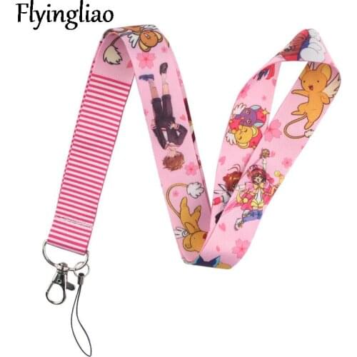 Cardcaptor Sakura Lanyard for Keys Phone Cool Neck Strap Lanyard for Camera Whistle ID Badge Cute webbings ribbons Gifts