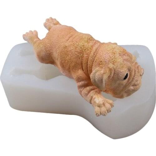 Shar Pei Dog Silicone Mold 3D Animal Resin Mold Epoxy Craft Mould Tools for Pendant Jewelry Making Decorating