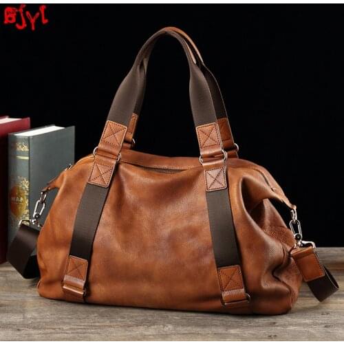 Leather Mens Bag Horizontal Section Leather Handbag Men Shoulder Messenger Bag Casual Travel Bag Diagonal Large Capacity Bags